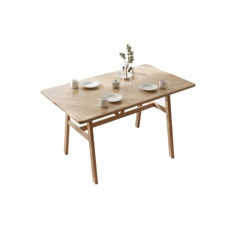 Nordic Wood Dining Table Dining Rectangle Table with Metal Legs