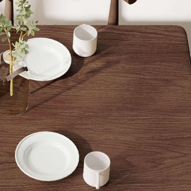 Nordic Wood Dining Table Dining Rectangle Table with Metal Legs