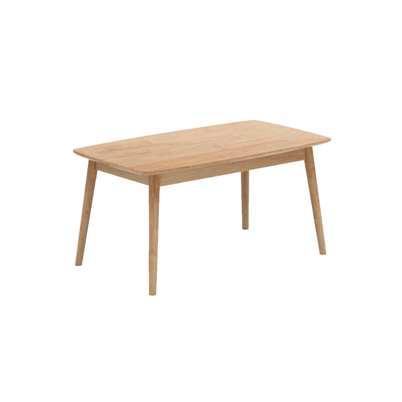 Nordic Glam Dining Wood Table Dining Rectangle Table with Wood Legs