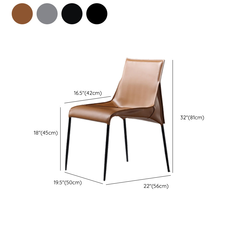 PU Leather Industrial Dining Chairs Kitchen Indoor Parsons Chair