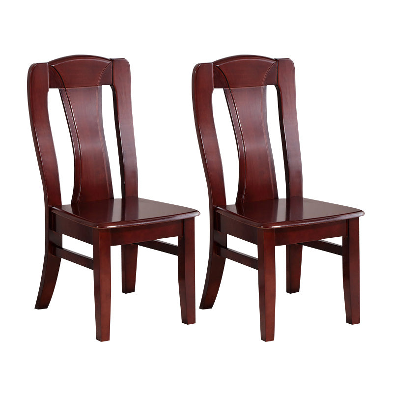 Rubber Wood Kitchen Dining Side Chair Contemporary Slat Back Side Chair