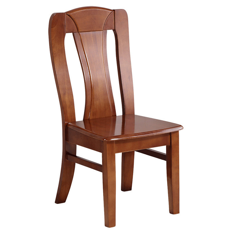 Rubber Wood Kitchen Dining Side Chair Contemporary Slat Back Side Chair