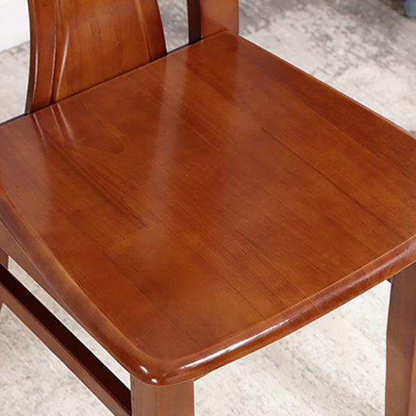 Rubber Wood Kitchen Dining Side Chair Contemporary Slat Back Side Chair