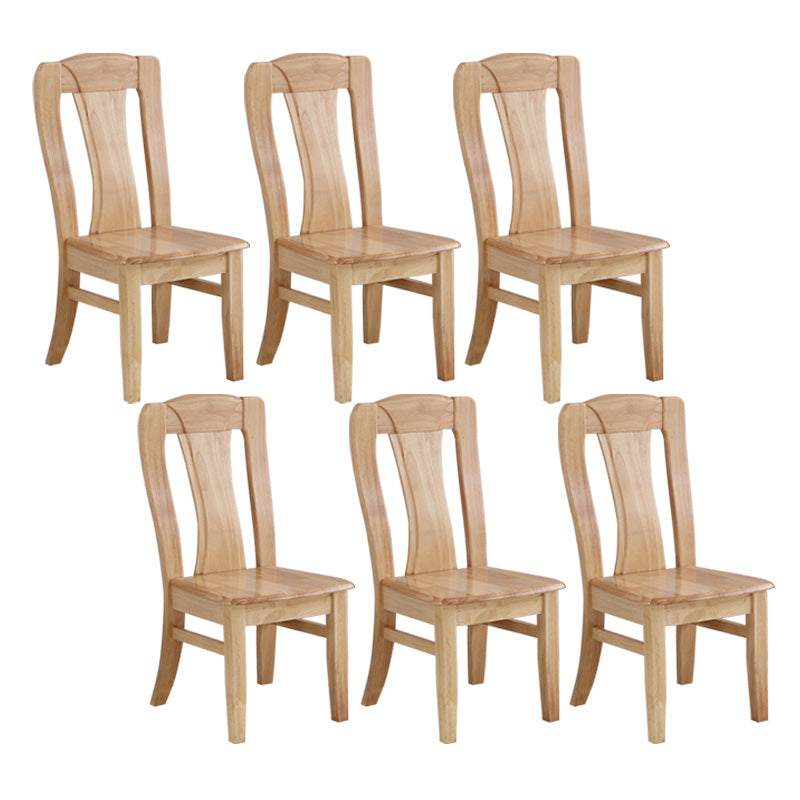 Rubber Wood Kitchen Dining Side Chair Contemporary Slat Back Side Chair