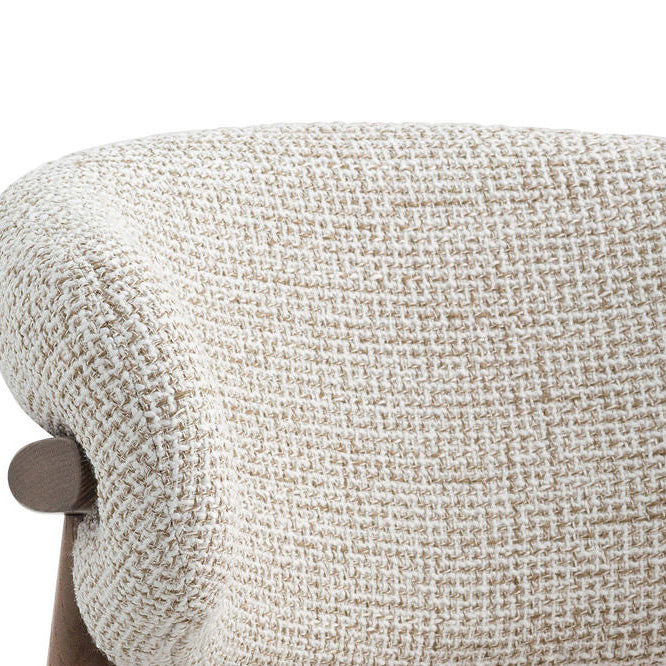 Indoor Patio Dining Chair Upholstered Armless Open Back Chair