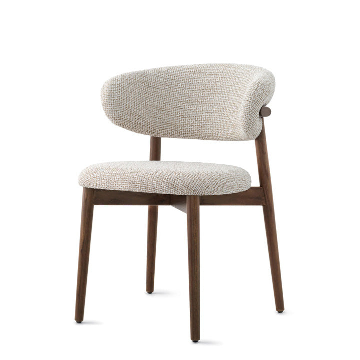 Indoor Patio Dining Chair Upholstered Armless Open Back Chair