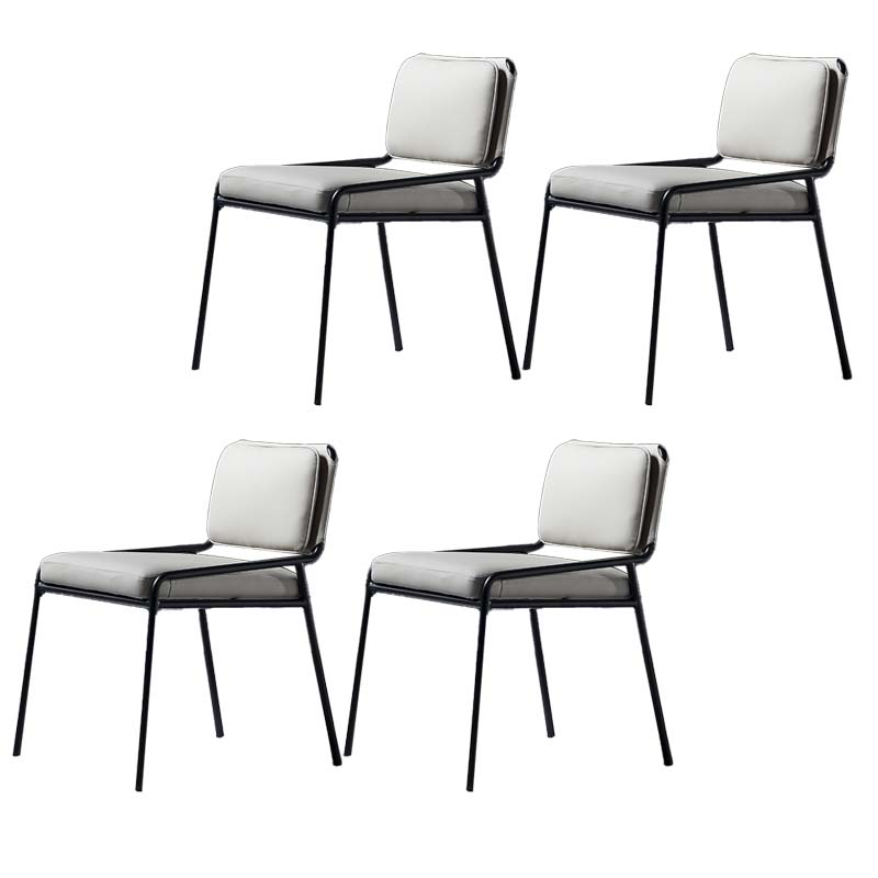 Upholstered Dining Chairs Armless Faux Leather Kitchen Dining Side Chair