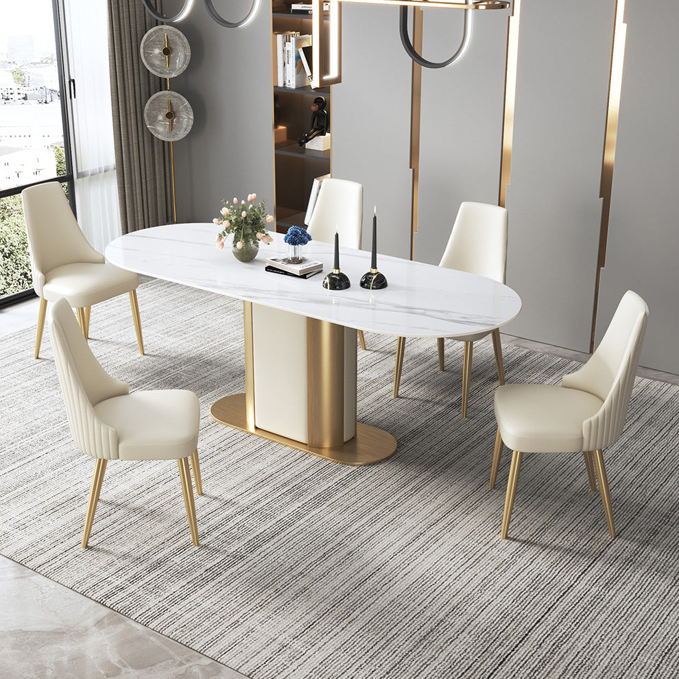 Upholstered Armless Dining Chairs Glam Metal Kitchen Dining Side Chair