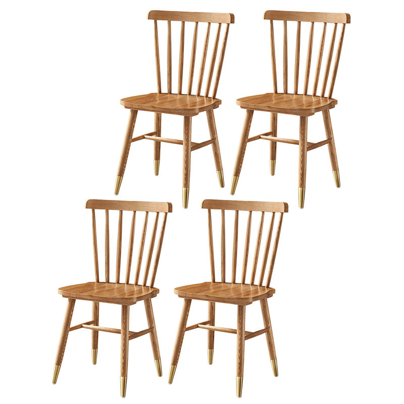 Contemporary Wood Kitchen Dining Side Chair Slat Back Side Chair