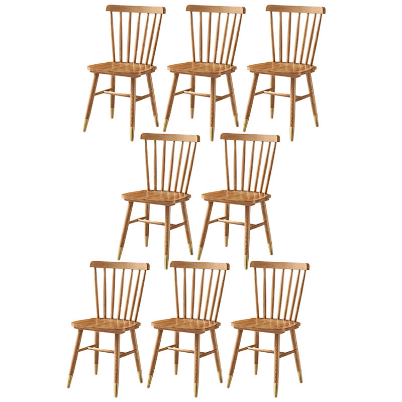 Contemporary Wood Kitchen Dining Side Chair Slat Back Side Chair