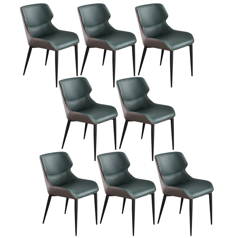 Upholstered Armless Dining Chair Modern Indoor-Outdoor Chair