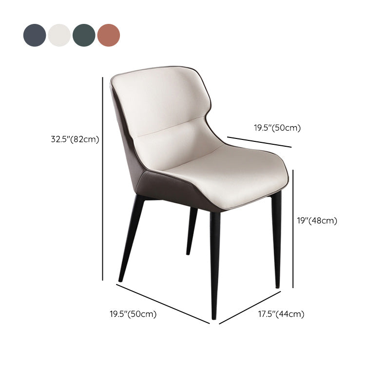 Upholstered Armless Dining Chair Modern Indoor-Outdoor Chair