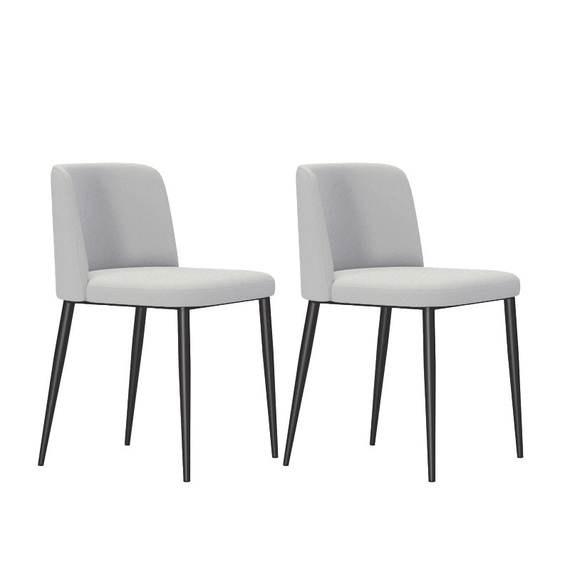 Upholstered Armless Dining Chair Metal Kitchen Dining Side Chair