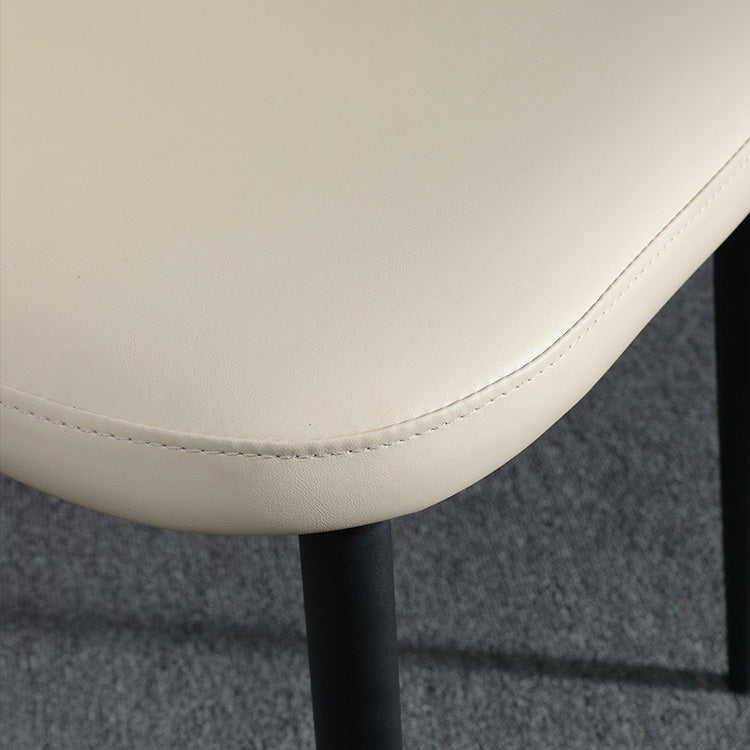 Upholstered Armless Dining Chair Metal Kitchen Dining Side Chair