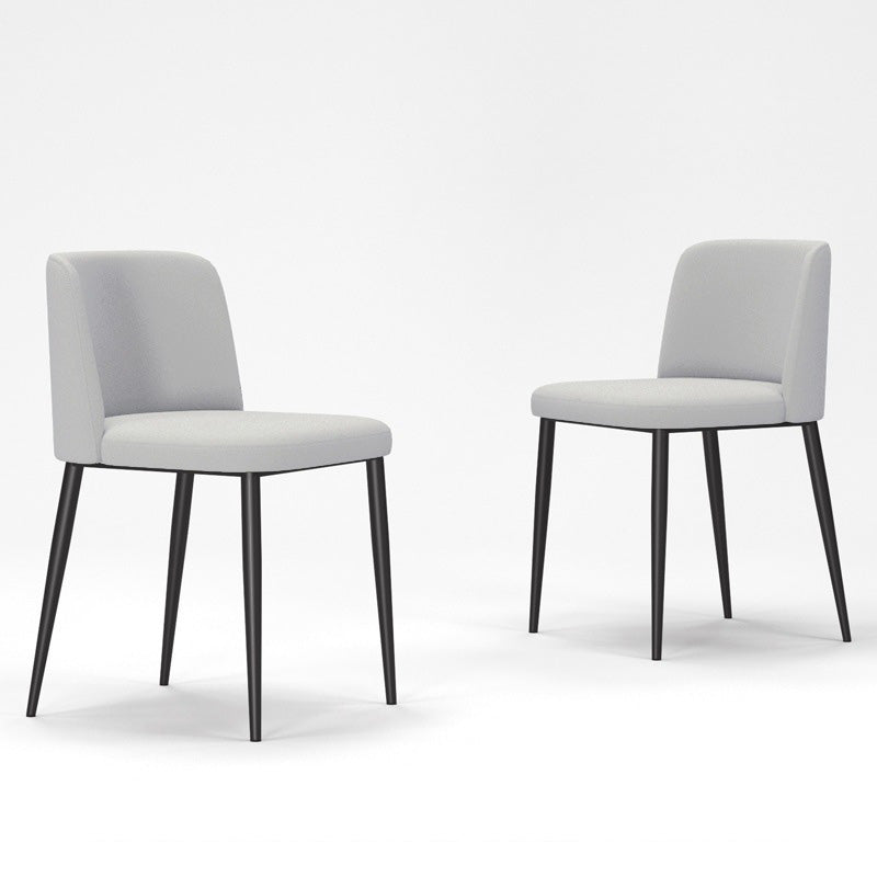 Upholstered Armless Dining Chair Metal Kitchen Dining Side Chair