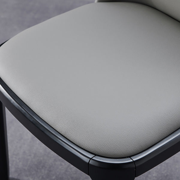 Industrial Armless Dining Chairs Solid Wood Legs Upholstered Side Chair