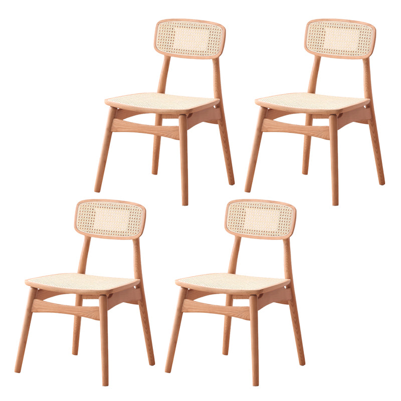 Contemporary Wood Kitchen Dining Side Chair Open Back Dining Side Chair