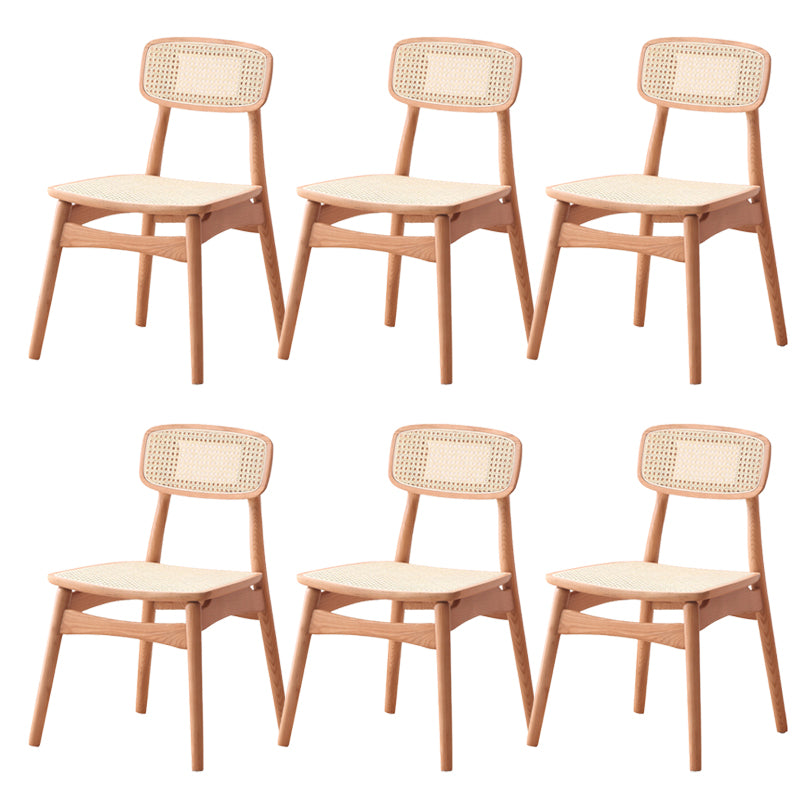 Contemporary Wood Kitchen Dining Side Chair Open Back Dining Side Chair