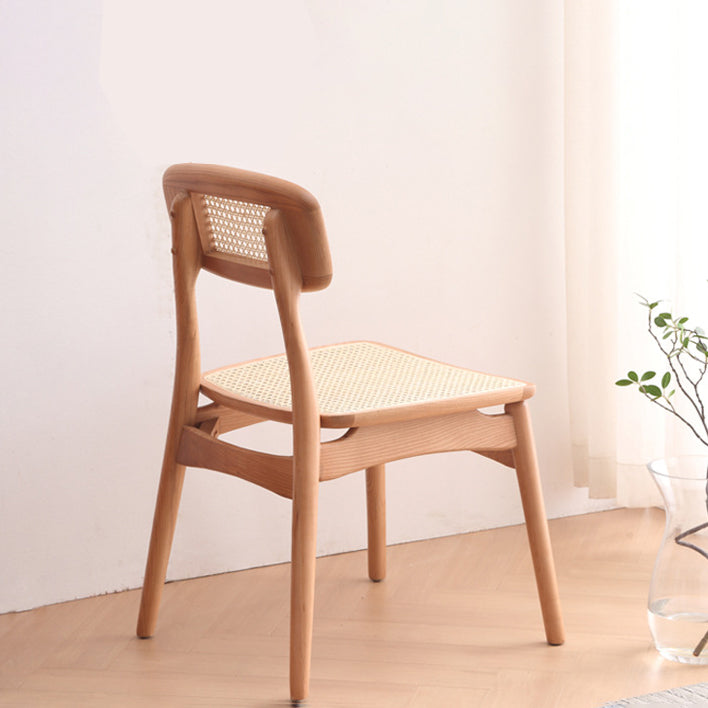 Contemporary Wood Kitchen Dining Side Chair Open Back Dining Side Chair