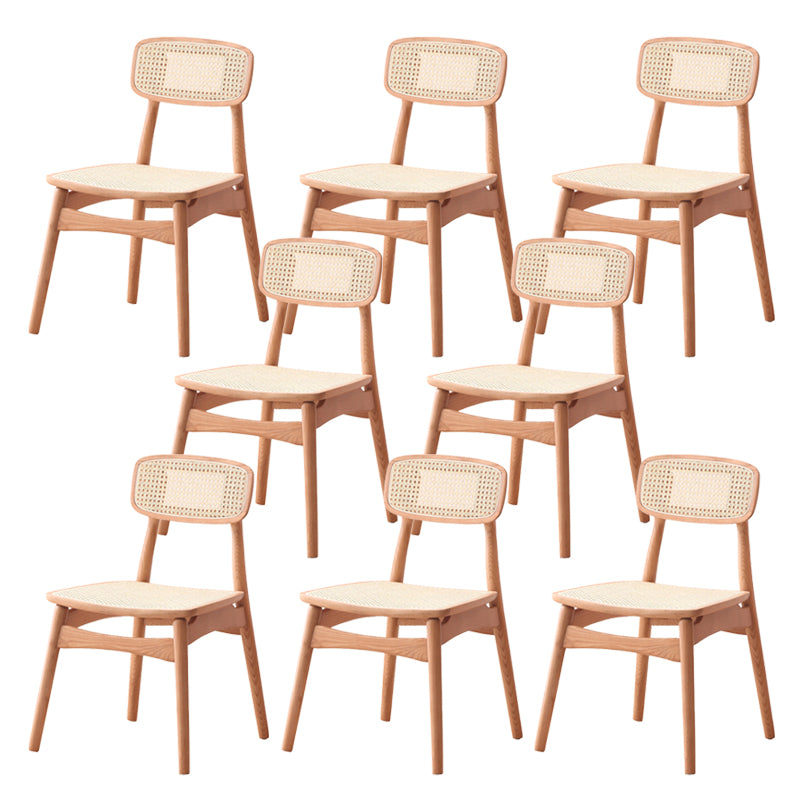 Contemporary Wood Kitchen Dining Side Chair Open Back Dining Side Chair