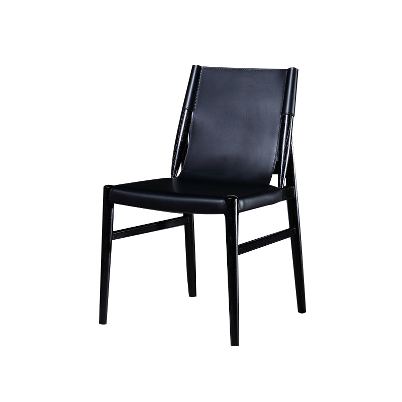 Dining Room Industrial Side Chair Faux Leather Parsons Chair