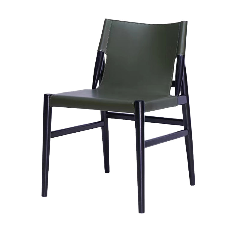 Dining Room Industrial Side Chair Faux Leather Parsons Chair
