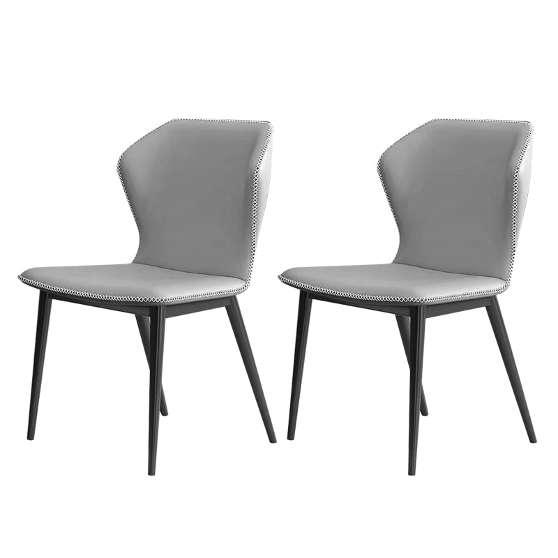 Dining Room Faux Leather Chair Kitchen Wingback Armless Chair