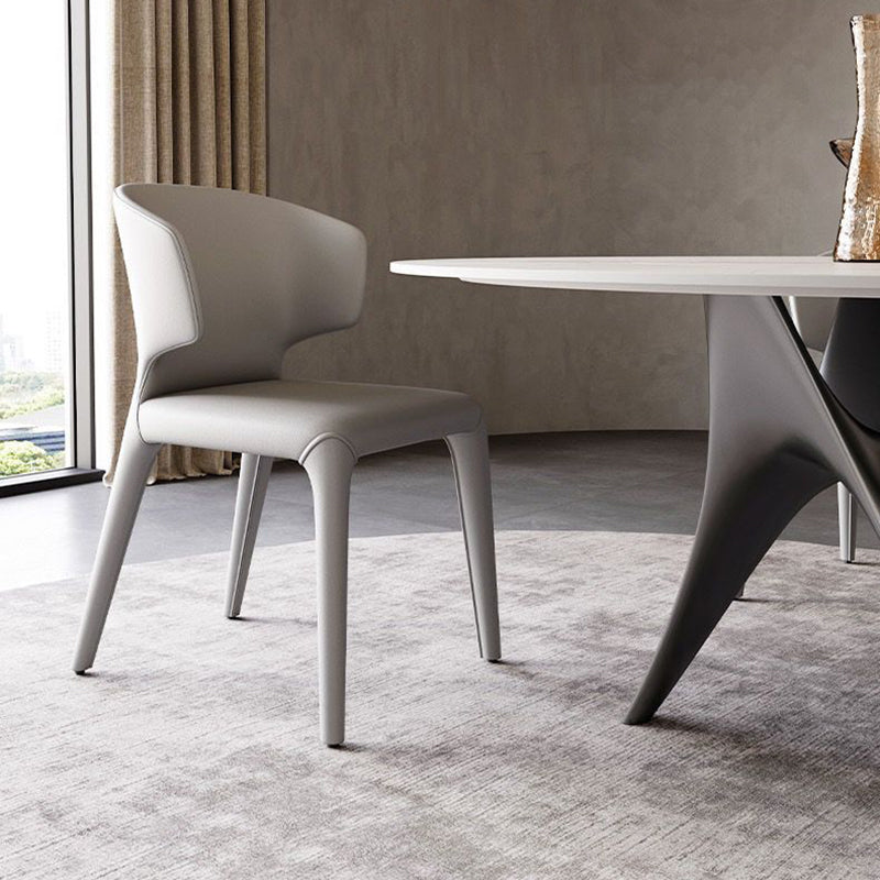 Wingback Dining Room Side Chair Upholstered Armless Dining Chair