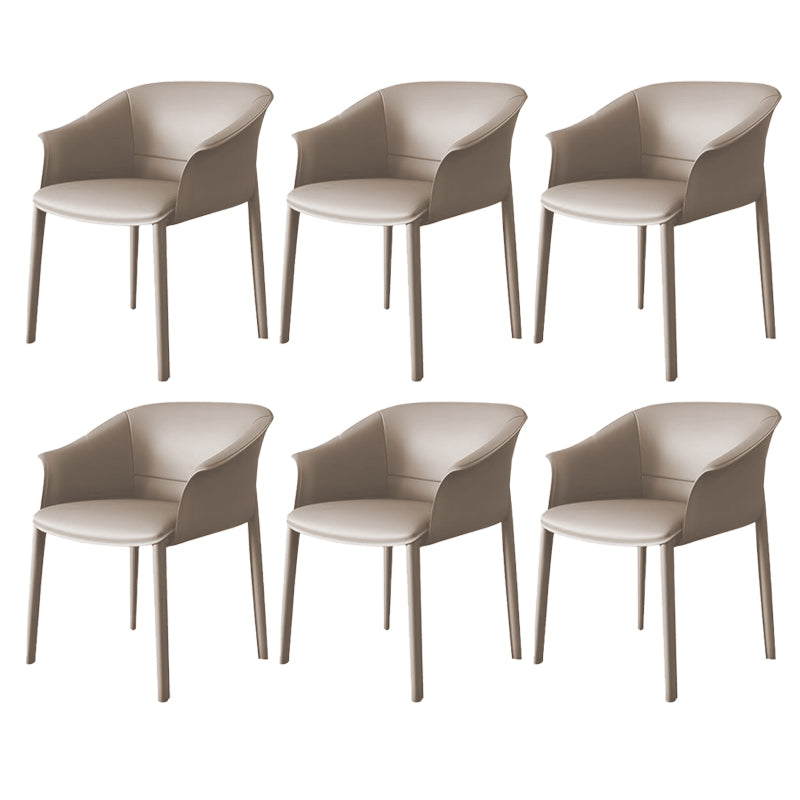 Contemporary Kitchen Dining Chair Metal Legs Upholstered Arm Chair