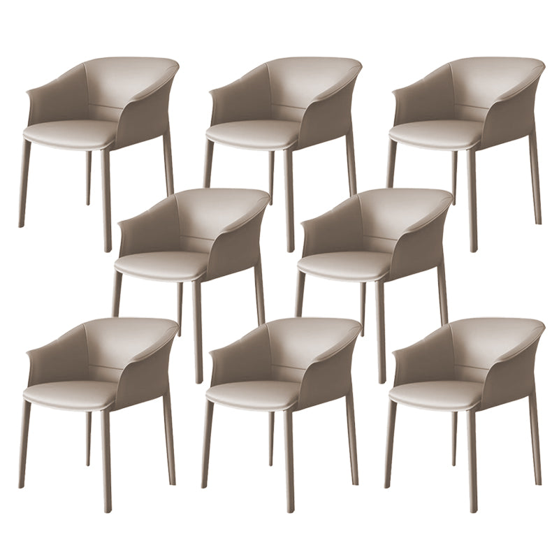 Contemporary Kitchen Dining Chair Metal Legs Upholstered Arm Chair