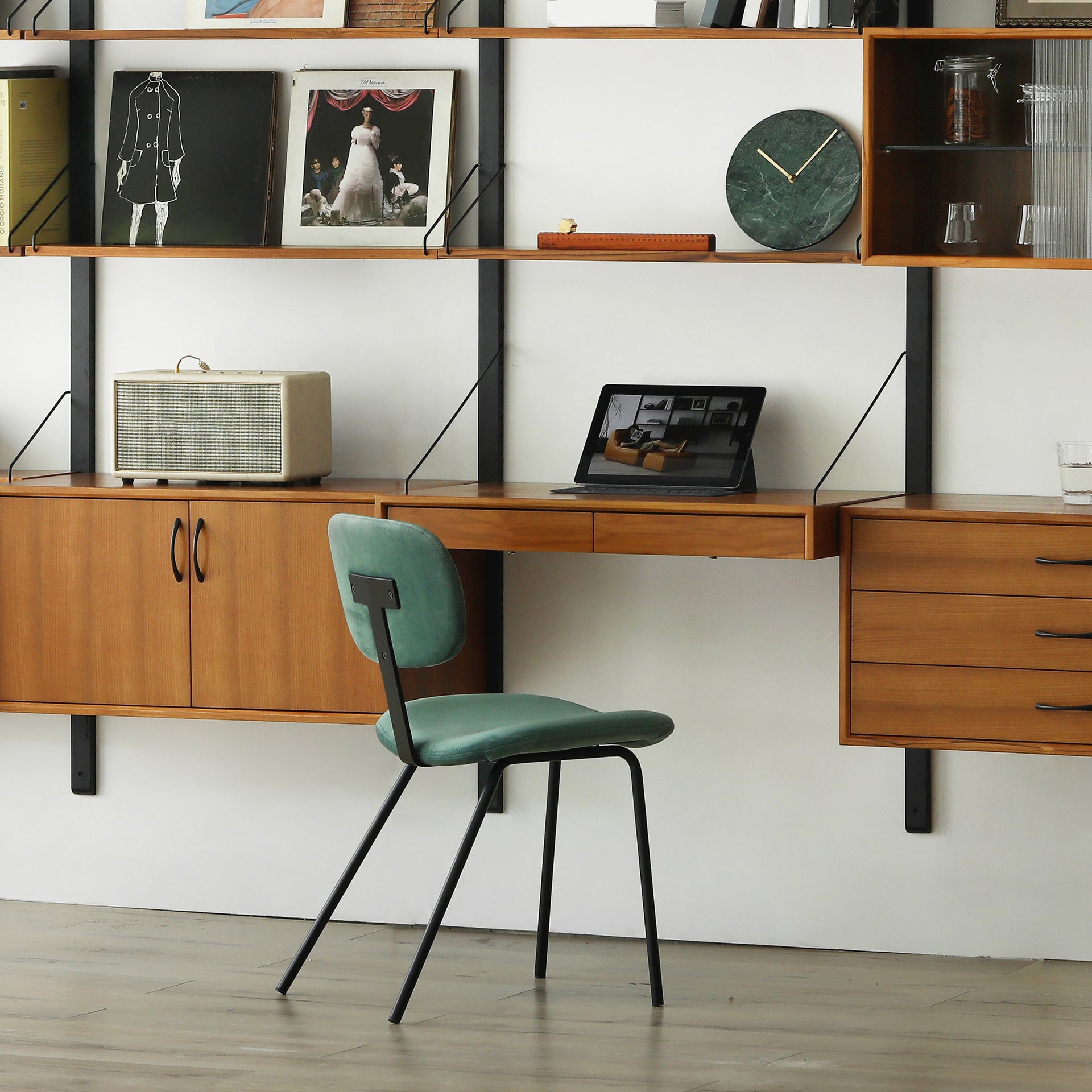 Contemporary Kitchen Side Chair Velvet Armless Dining Chairs