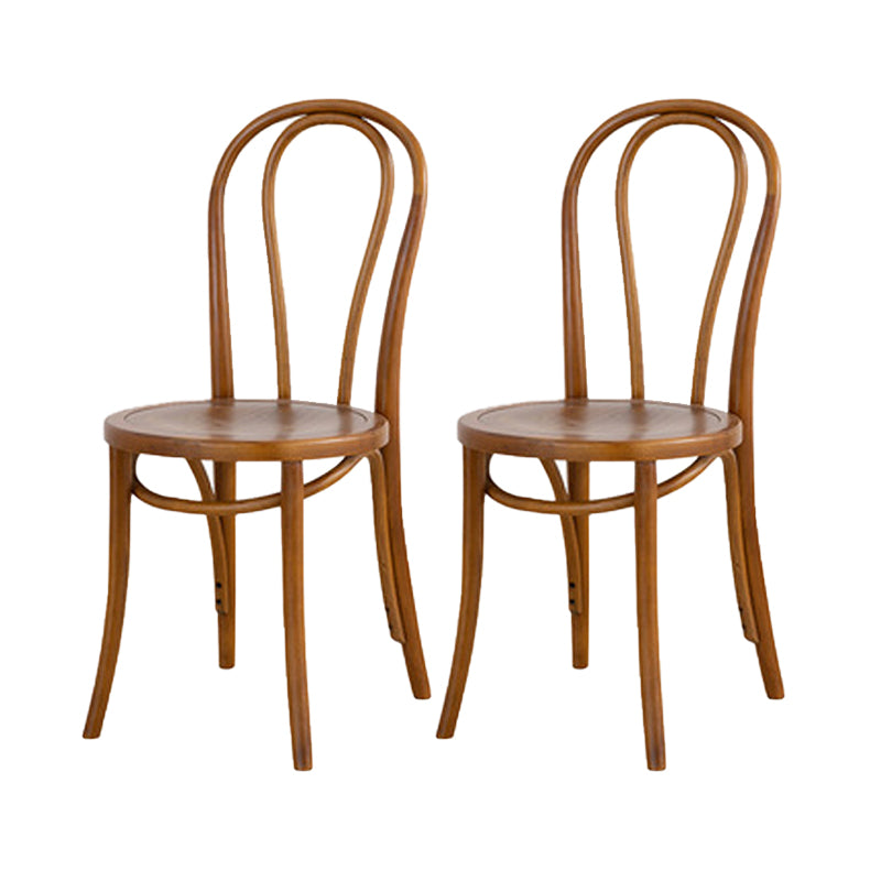 Armless Kitchen Dining Side Chair Wood Windsor Dining Side Chair