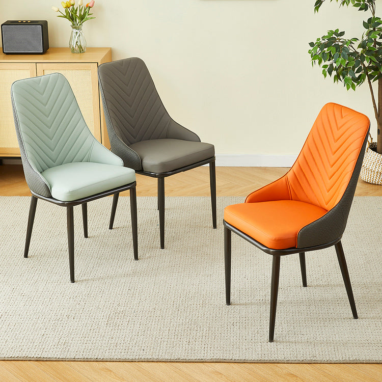 Kitchen Upholstered Dining Side Chair PU Leather Dining Chairs