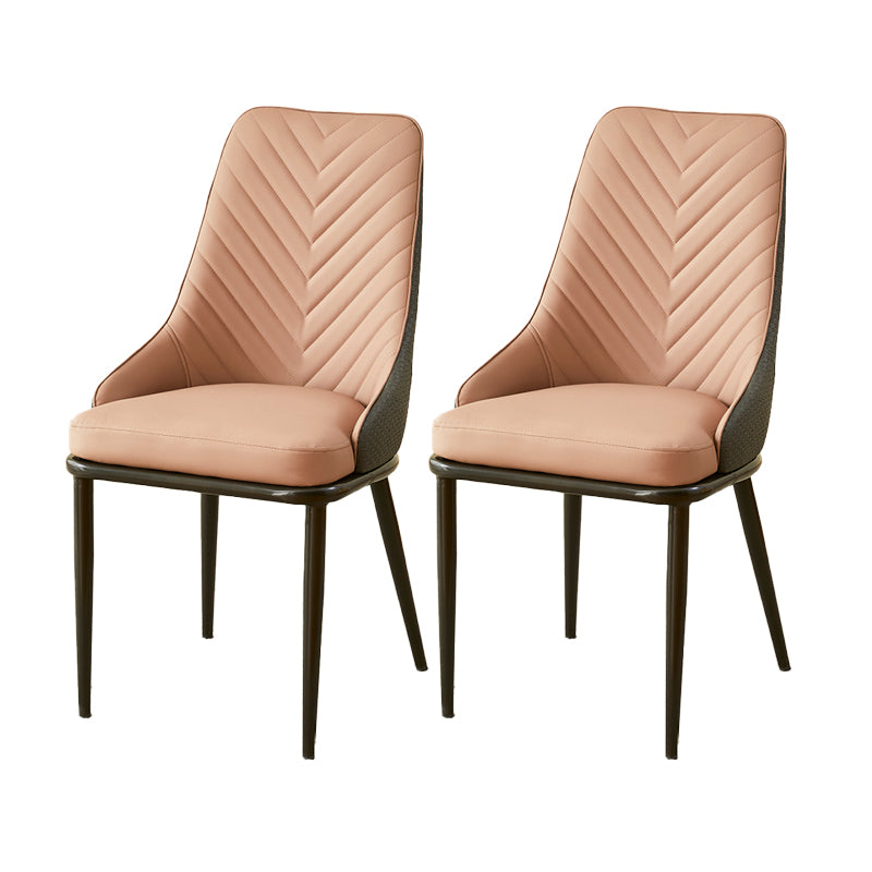 Kitchen Upholstered Dining Side Chair PU Leather Dining Chairs
