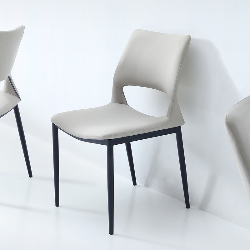 Industrial Kitchen Dining Side Chair Open Back Metal Side Chair