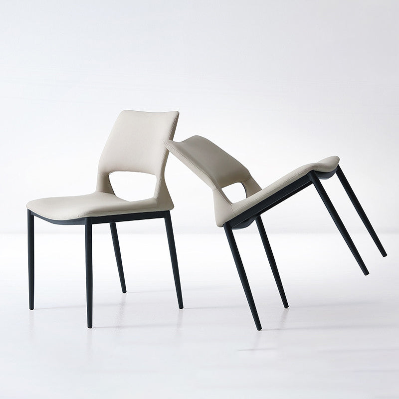 Industrial Kitchen Dining Side Chair Open Back Metal Side Chair