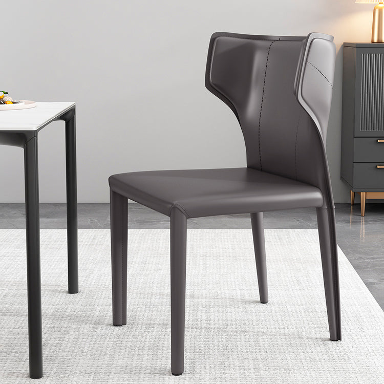 Modern Indoor Dining Room Chair Wingback Upholstered Side Chair