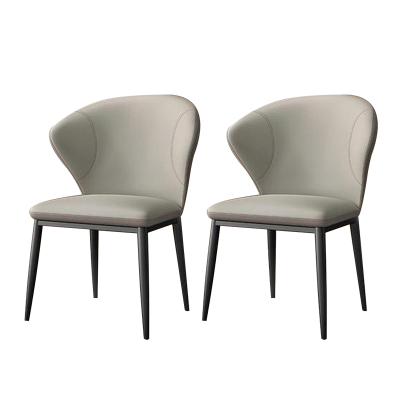 Dining Room Armless Dining Chairs Upholstered Wingback Side Chair