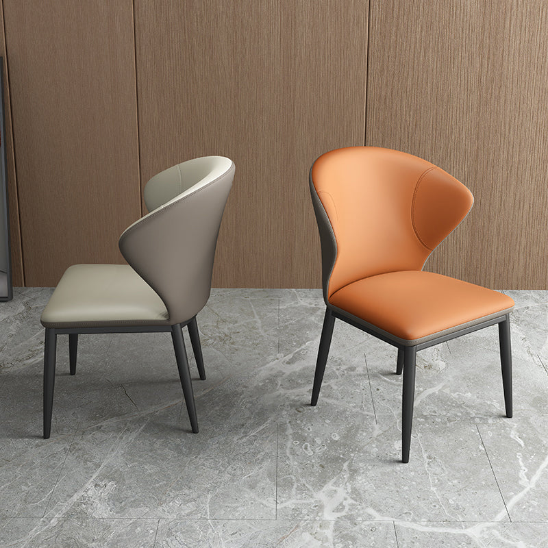 Dining Room Armless Dining Chairs Upholstered Wingback Side Chair