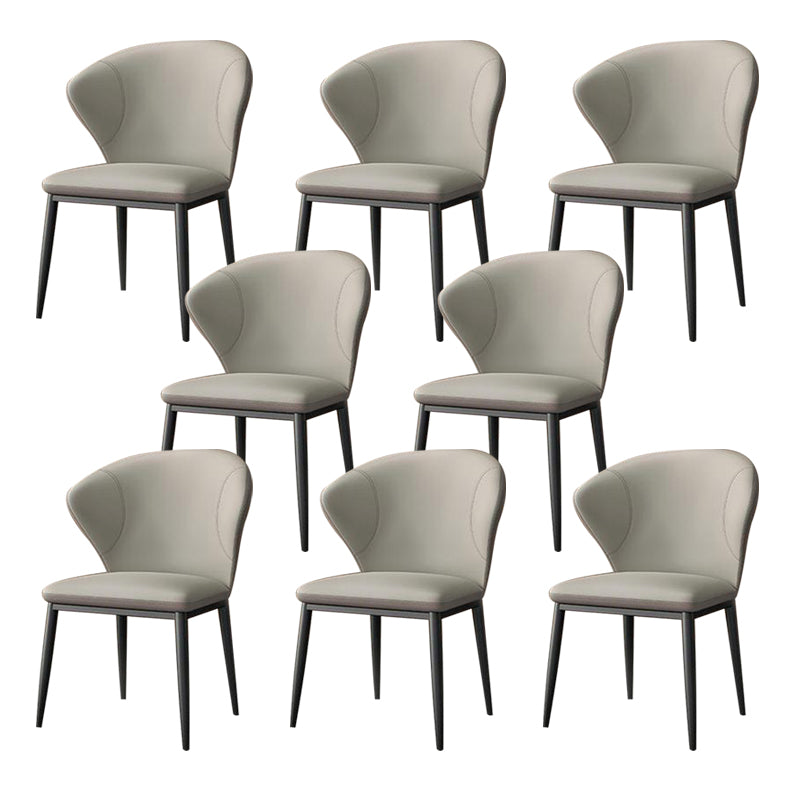 Dining Room Armless Dining Chairs Upholstered Wingback Side Chair