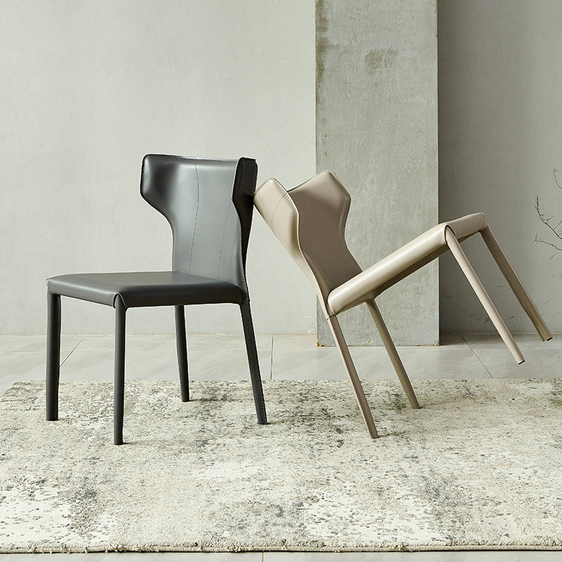 Contemporary Kitchen Wingback Side Chair Armless Dining Chairs