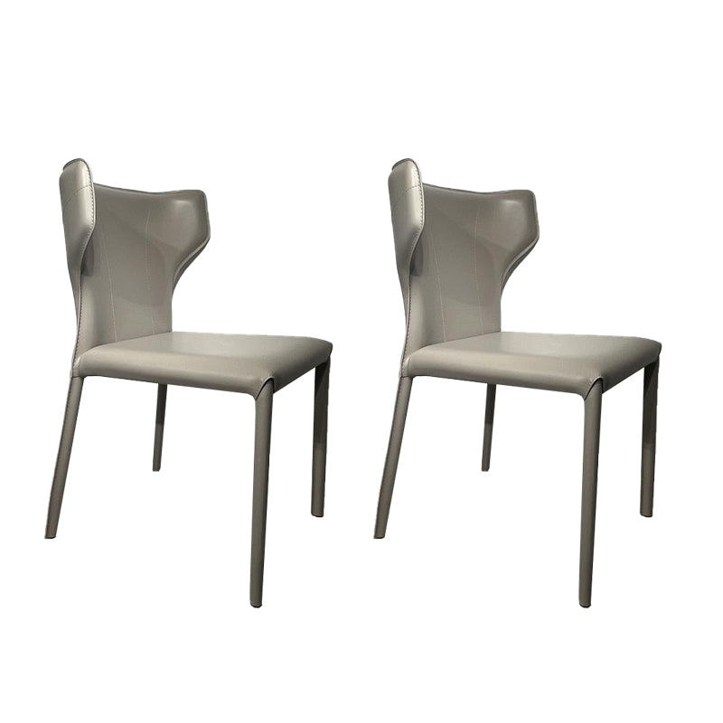 Contemporary Kitchen Wingback Side Chair Armless Dining Chairs