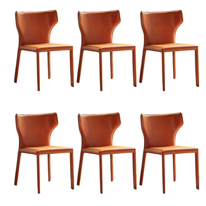 Contemporary Kitchen Wingback Side Chair Armless Dining Chairs