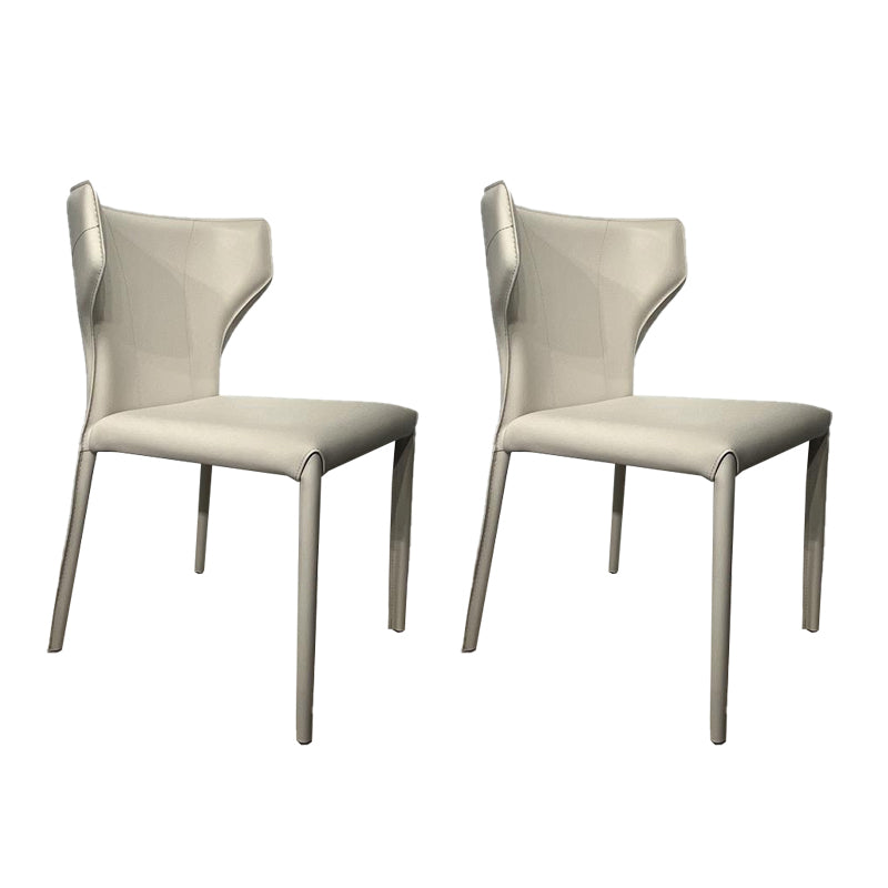 Contemporary Kitchen Wingback Side Chair Armless Dining Chairs