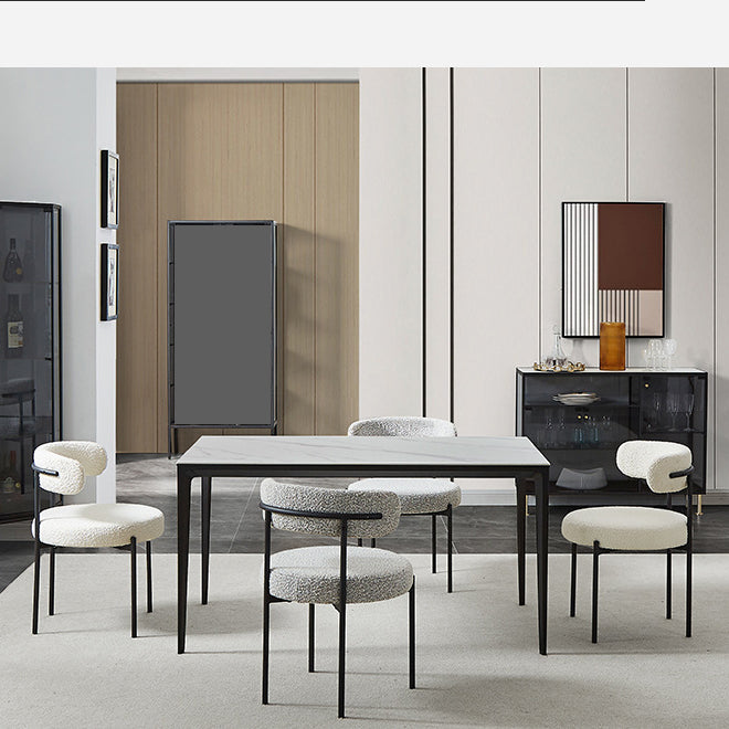 Contemporary Dining Accent Chair Armless Chair with Upholstered