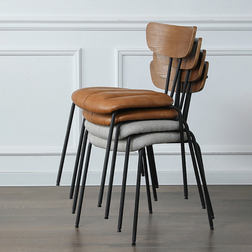 Contemporary Home Stacking Dining Chair Upholstered Side Chair