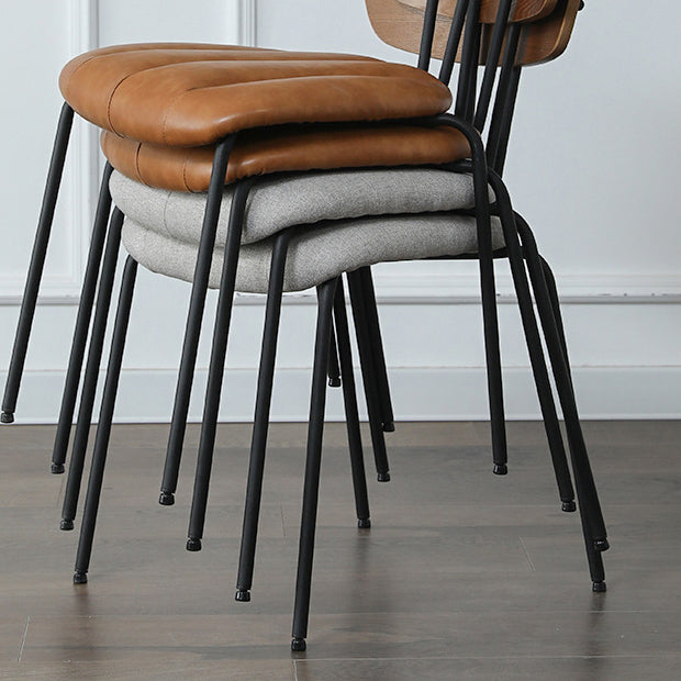 Contemporary Home Stacking Dining Chair Upholstered Side Chair