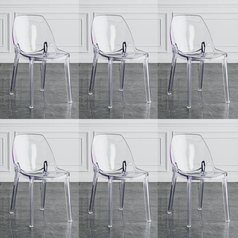 Indoor-Outdoor Plastic Side Chair Stacking Dining Accent Chair