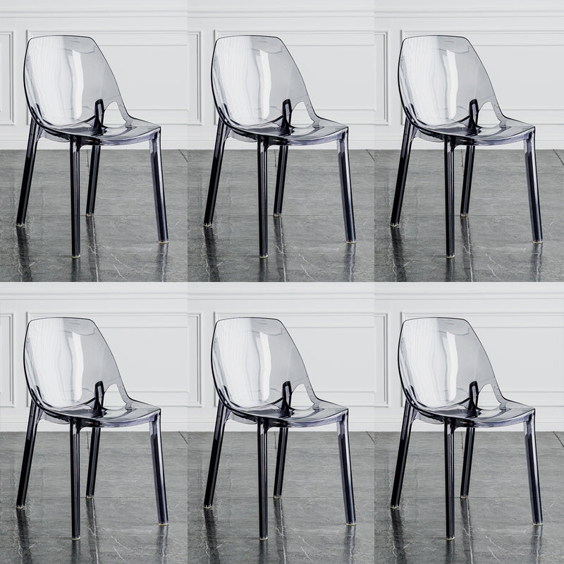 Indoor-Outdoor Plastic Side Chair Stacking Dining Accent Chair