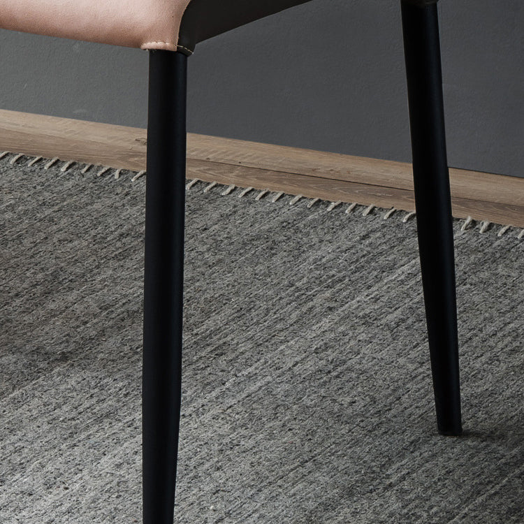 Home Dining Room Arm Chair Black Legs Upholstered Dining Chair